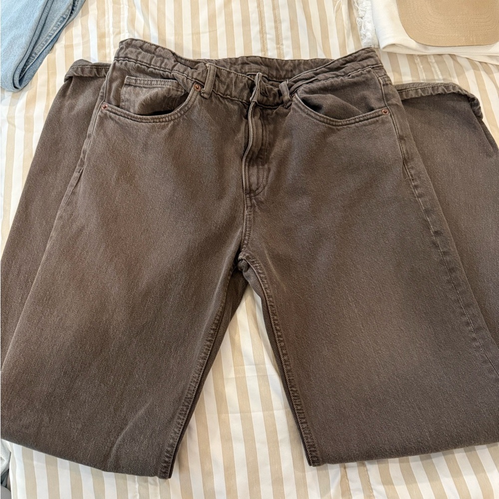 Low rise straight leg jeans